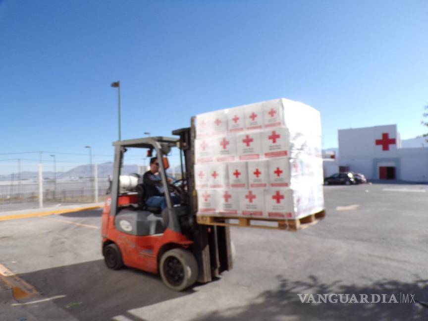 Saltillo: llega cargamento de ayuda humanitaria a la Cruz Roja