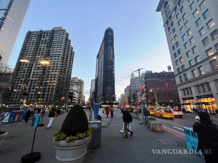 $!Fotografía del edificio Flatiron situado en el centro de Manhattan, hoy en Nueva York.