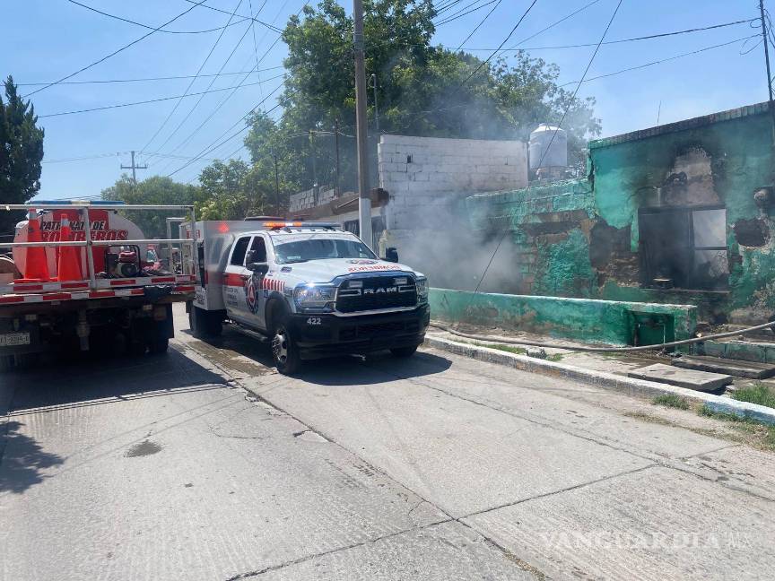 Se incendia casa en Ramos Arizpe