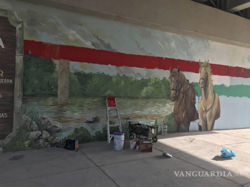 $!El Mural se ubica en el paso a desnivel ubicado sobre la calle Álvaro Obregón en la colonia Coahuila, cruce con la carretera federal 57