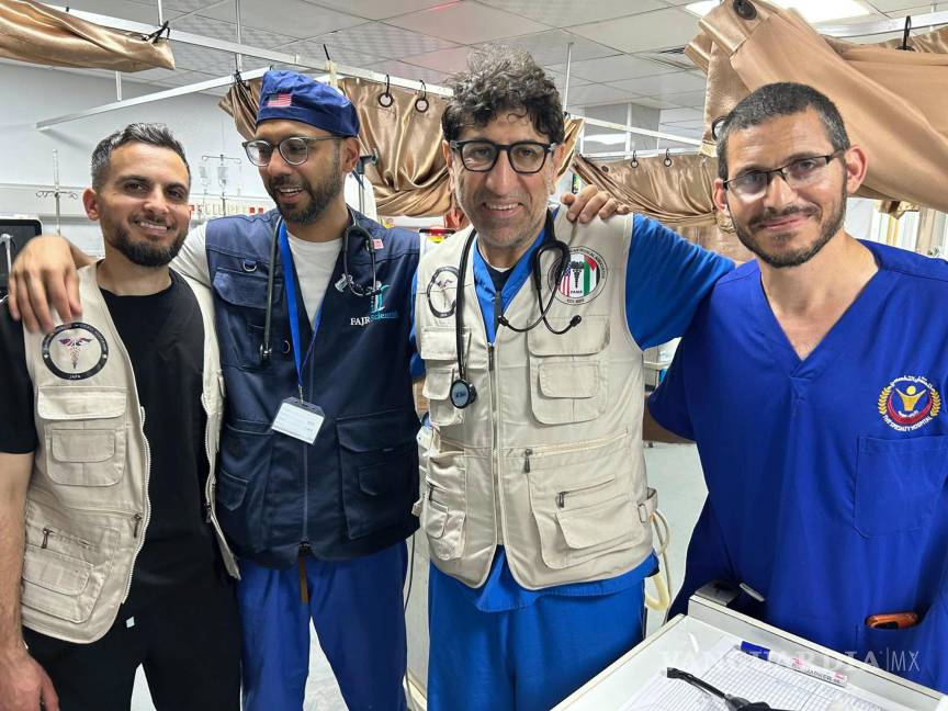 $!El doctor Ammar Ghanem voluntario de la Sociedad Médica Sirio-Estadounidense en uno de los últimos hospitales en funcionamiento de Gaza.