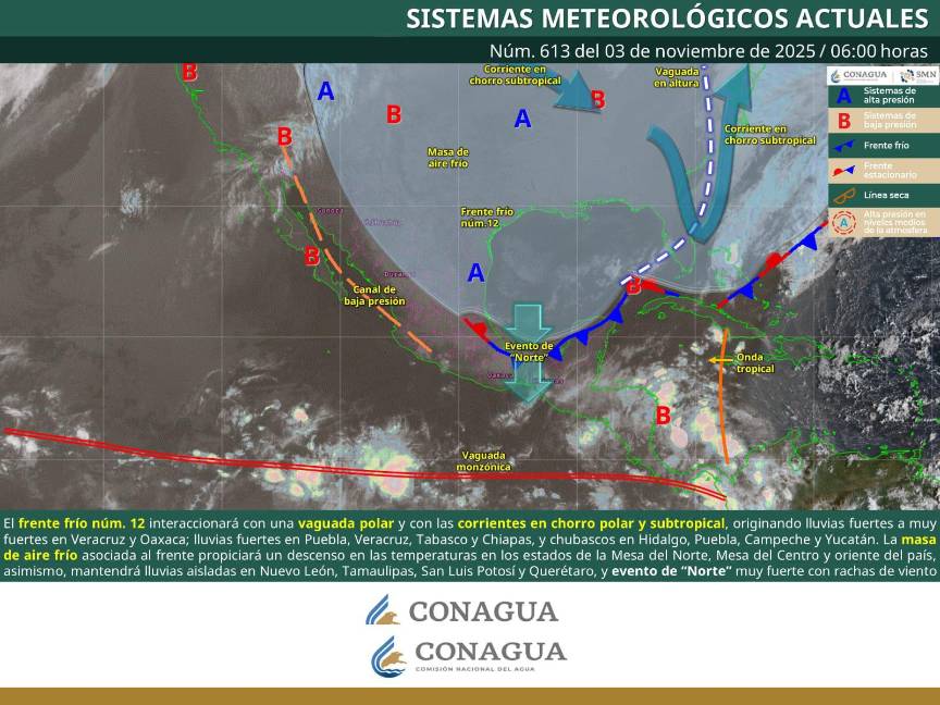 $!Personal de la Conagua monitorea el avance del Frente Frío 12 que provocará descenso de temperatura y fuertes vientos en Coahuila.