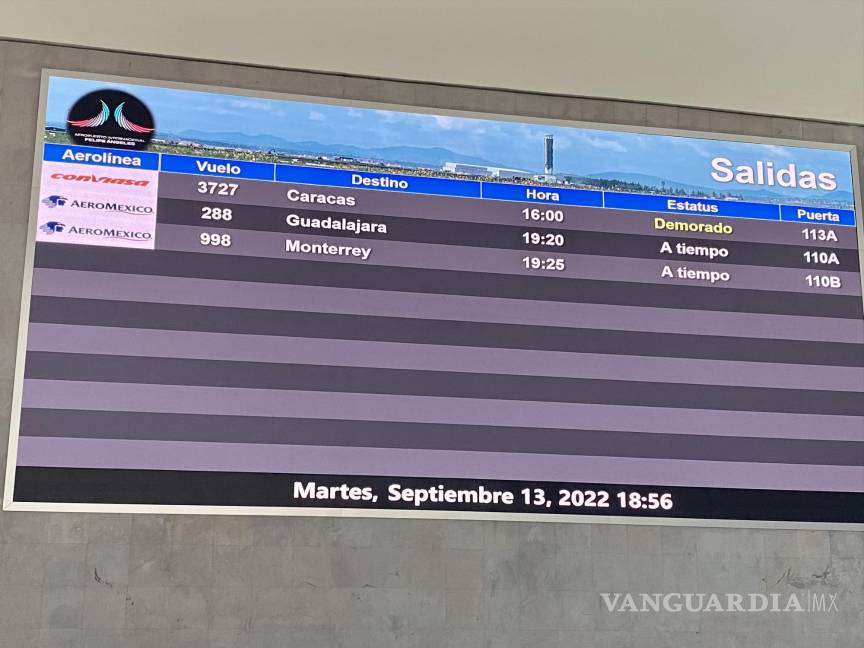 $!De tres vuelos por la tarde, uno demorado, el de la aerolinea venezolana.