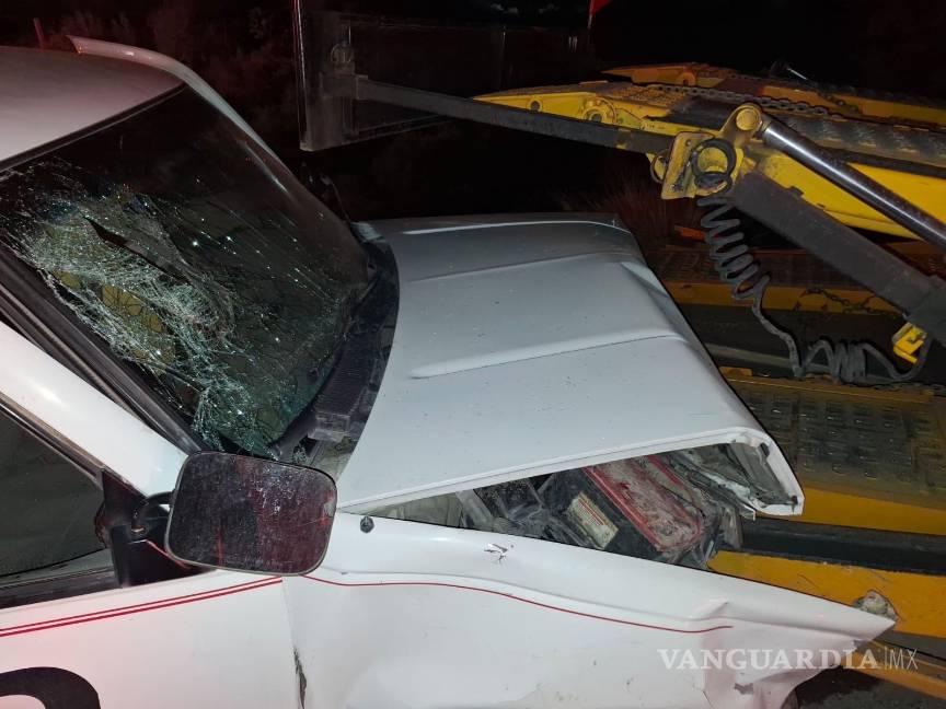 Cuatro trabajadores terminan heridos tras accidente en la carretera Saltillo-Monclova