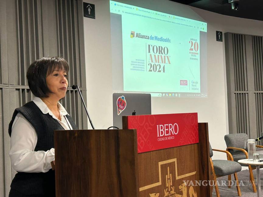 $!Martha Ramos, presidenta de la Alianza de Medios MX, durante la inauguración del foro.