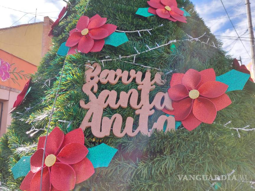 $!Barrio de Santa Anita de Saltillo pone su propio pinito de Navidad