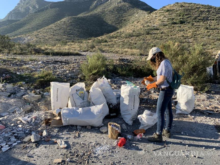 $!Limpian más 500 kilos de basura del cañón de San Lorenzo en Saltillo