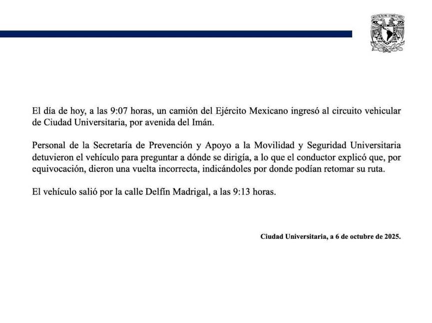 $!Alumnos captan en VIDEO a convoy del Ejército en la UNAM; denuncian violación de autonomía