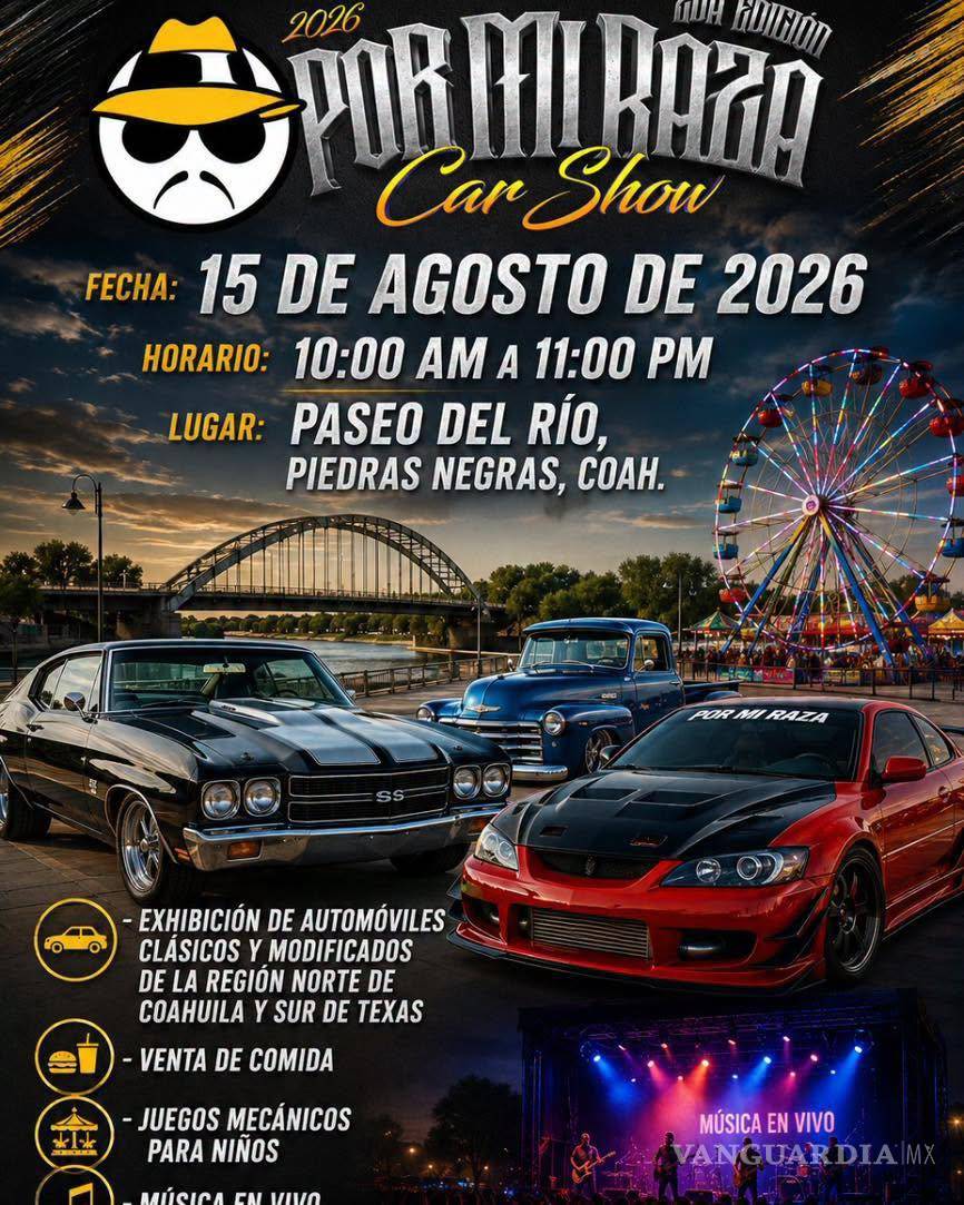 $!El Paseo del Río será escenario de la segunda edición del “Por Mi Raza Car Show”.