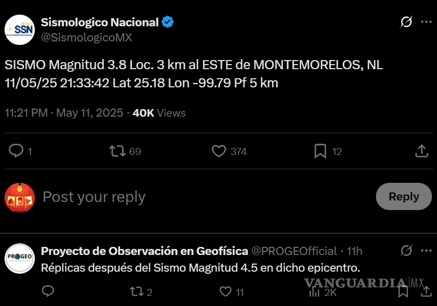 $!Continúan este lunes los sismos en Nuevo León; movimientos afectan 22 viviendas en la región citrícola