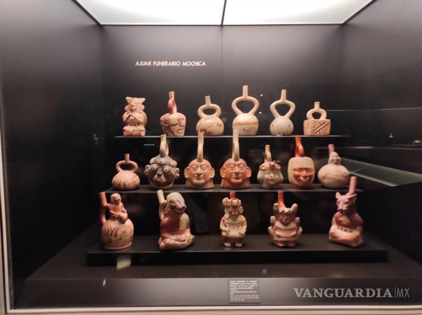 $!Ajuar funerario Mochica. Perú precolombino. Cerámica de cabezas de guerreros. EFE/Museo de América de Madrid