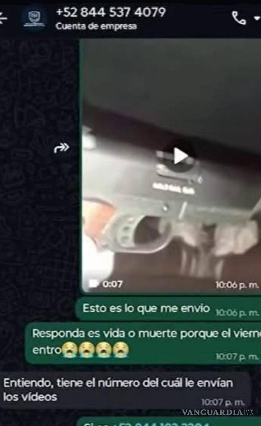 $!Una captura muestra el reporte enviado a la Policía Cibernética con un video en el que aparece lo que parece ser un arma y un mensaje que hacía referencia a ingresar este viernes al plantel.