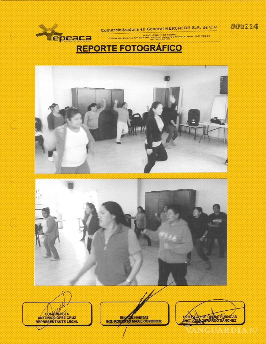 $!Autoridades locales y enlaces de programas federales avalaron la realización de cursos diversos con dinero del Programa Hábitat. | Imagen: Ayuntamiento de Tepeaca, respuesta de Transparencia