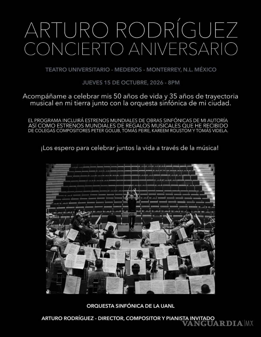 $!¡De ‘El Desaire’ a triunfar! Arturo Rodríguez celebrará 50 años con concierto junto a la Sinfónica de UANL