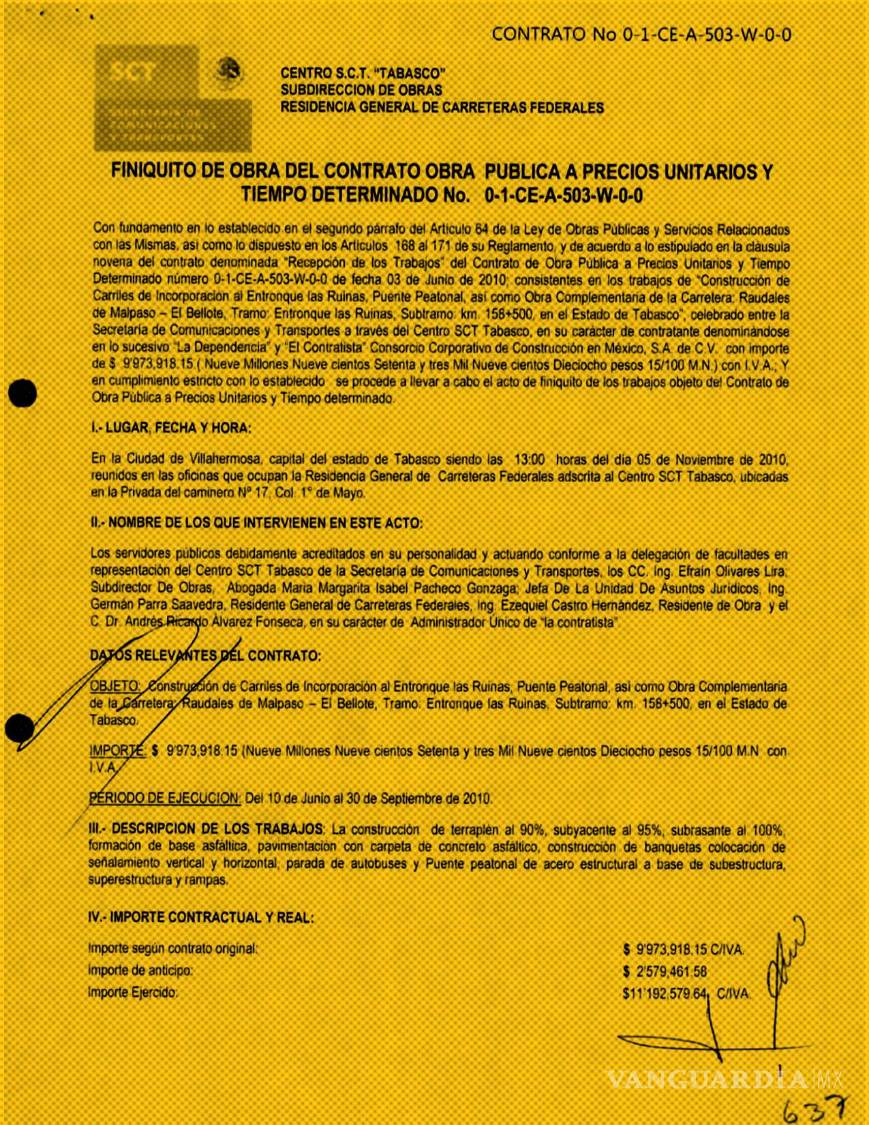 $!En los casos donde las dependencias cuentan con testigos de que las EFOS realizaron las obras, estos suelen ser pruebas documentales. Por lo general se tratan de actas de entrega-recepción y, en menor medida, de bitácoras con fotos. | Imágenes: SICT, respuesta de Transparencia