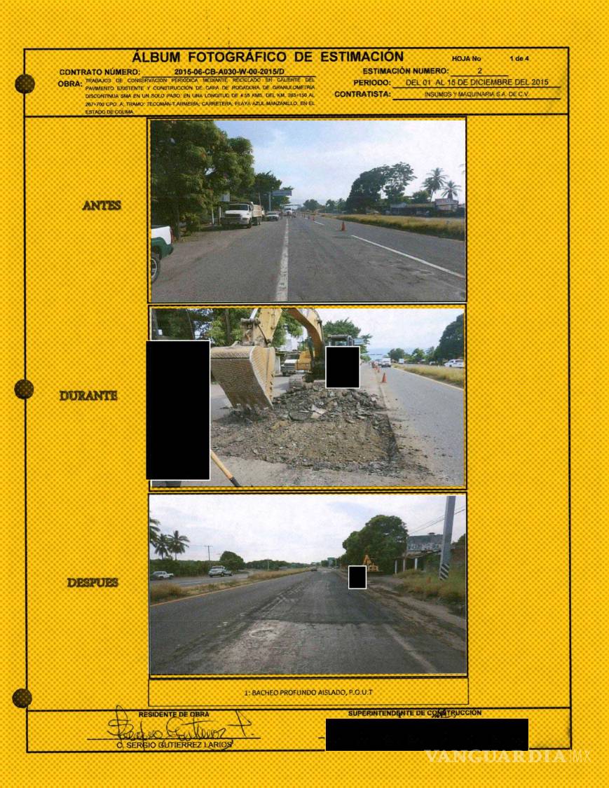 $!En los casos donde las dependencias cuentan con testigos de que las EFOS realizaron las obras, estos suelen ser pruebas documentales. Por lo general se tratan de actas de entrega-recepción y, en menor medida, de bitácoras con fotos. | Imágenes: SICT, respuesta de Transparencia