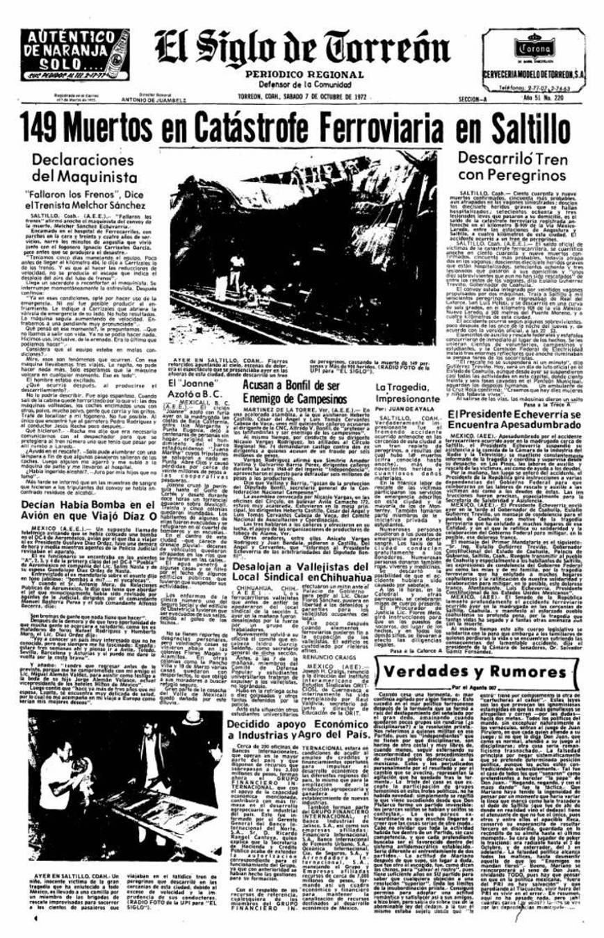 $!Los periódicos destrozaron la moral y el principio de inoscencia de los maquinistas, comentó el ex agente.