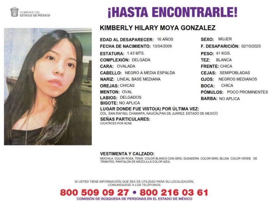 $!Caso Kimberly Moya: Comparten videos de la desaparición de la alumna del CCH Naucalpan