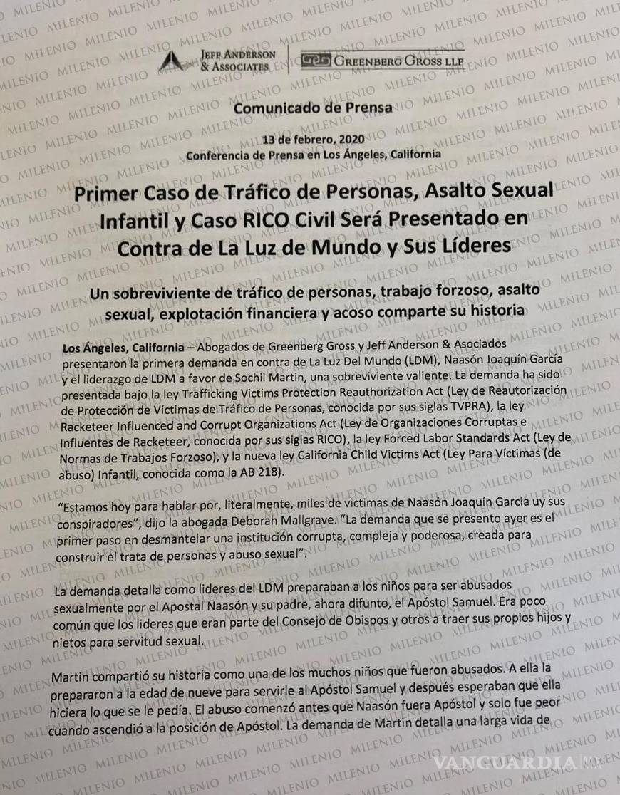 $!La Luz del Mundo: "Él decidía cómo, con quién y cuándo", dice ex secretaria de Naasón Joaquín