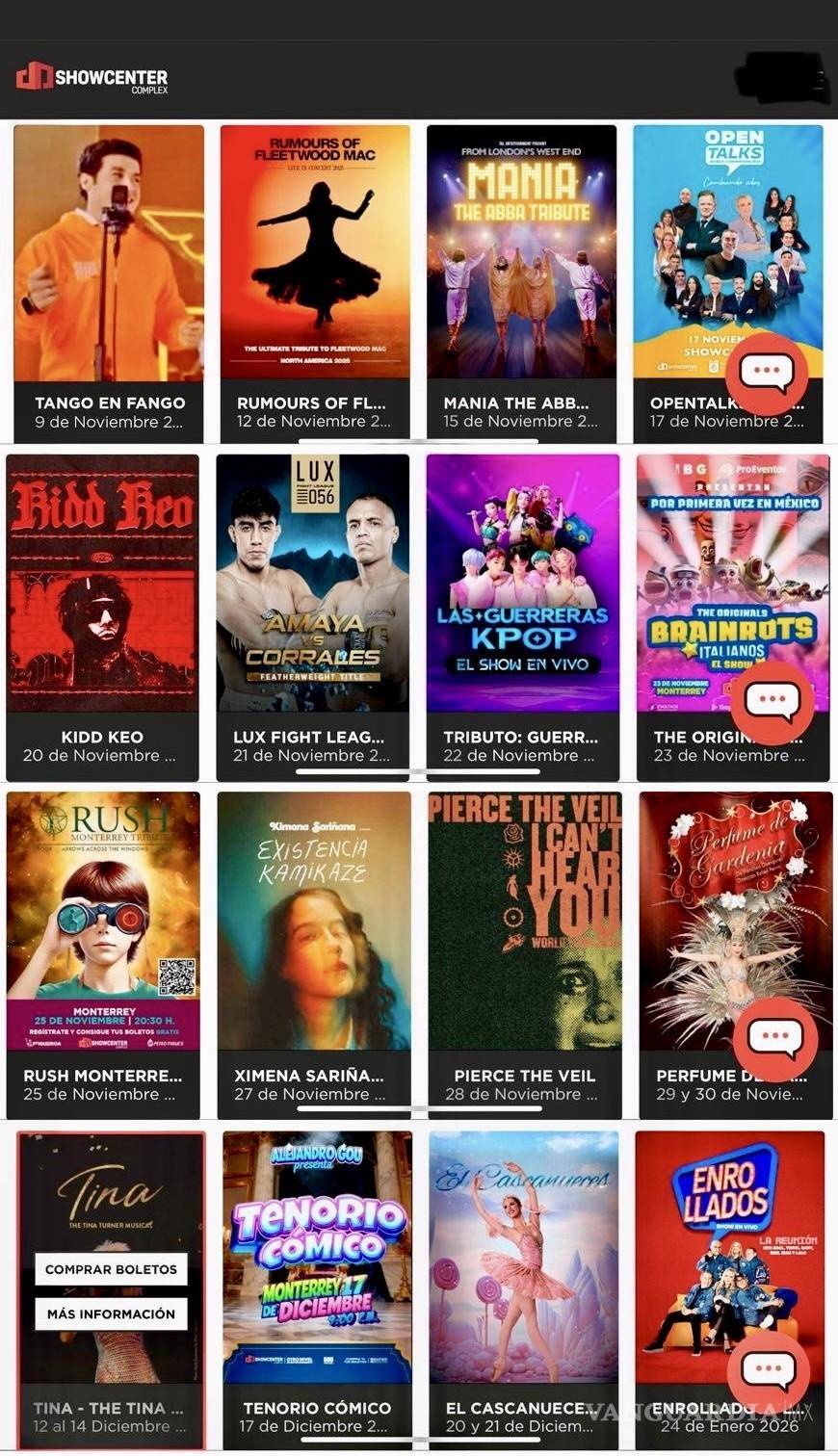 $!Espectáculos presentados en el Showcenter Complex.