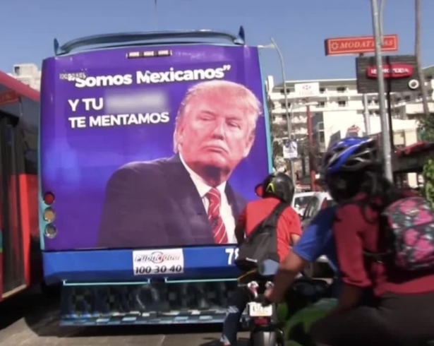 La iniciativa comenzó de manera visible en los camiones de la ruta Caleta-Centro.