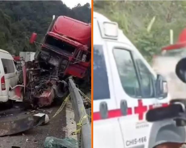 Un video difundido en redes sociales captó el momento exacto en que un tráiler de Coca-Cola impactó contra varios vehículos en la autopista San Cristóbal de las Casas-Chiapa de Corzo, en Chiapas.