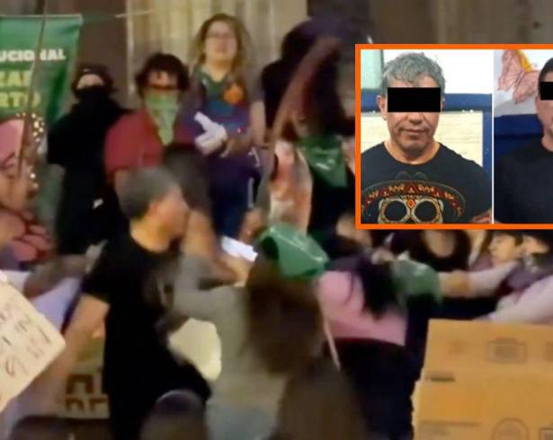 Sujetos son detenidos tras agredir a mujeres durante la protesta del 8M