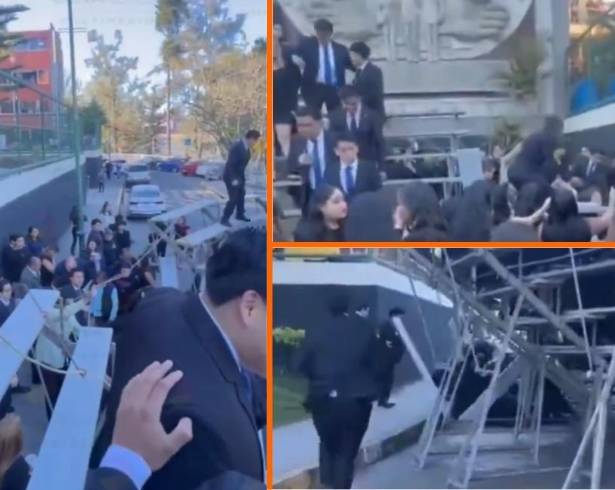 Se reportó el colapso de la estructura utilizada para la toma de fotografía de los estudiantes que concluían el curso en la Facultad de Derecho de la Universidad Veracruzana (UV) en la ciudad de Xalapa.