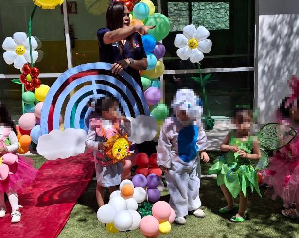 Los menores pasaron un momento de recreación y convivencia para recibir la primavera.