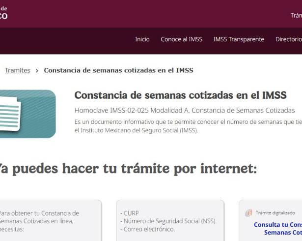 La Constancia de Semanas Cotizadas del IMSS permite conocer el historial laboral y verificar si existen periodos pendientes antes de solicitar una pensión.