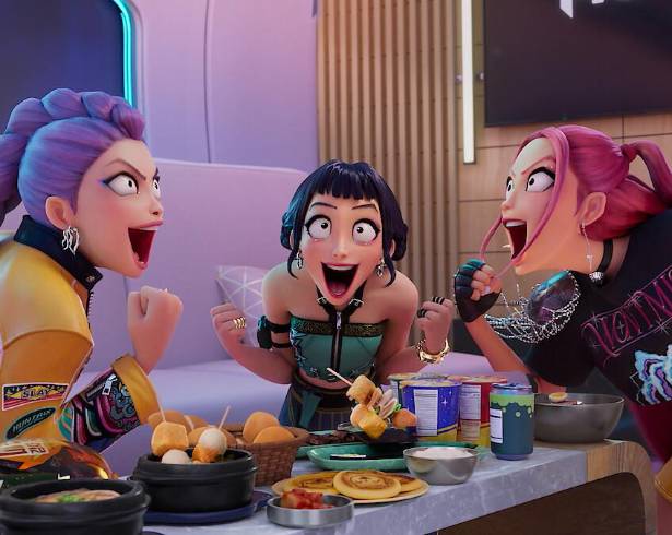 Inspiración. El equipo de Kpop Demon Hunters celebró su victoria como Mejor Película Animada durante la ceremonia de los Globos de Oro.