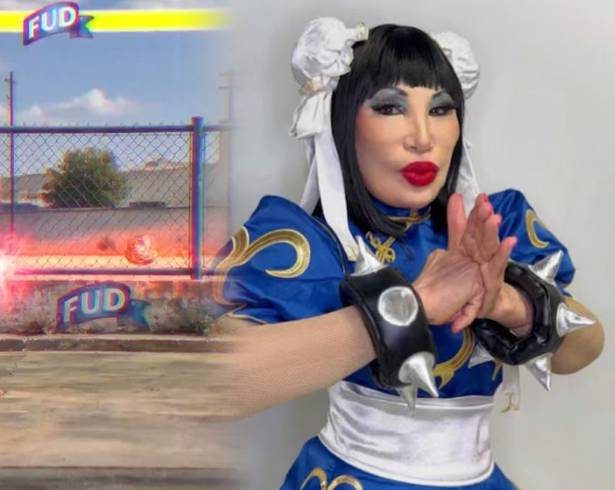La vedette Lyn May sorprende como “Chun-Lyn May” en un comercial de FUD, justo antes del estreno de la nueva película de Street Fighter.