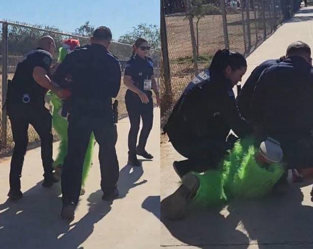Policías municipales de Hermosillo convivieron con niñas y niños de La Cholla durante una posada navideña donde el Grinch fue “detenido” simbólicamente y se entregaron cerca de dos mil regalos.