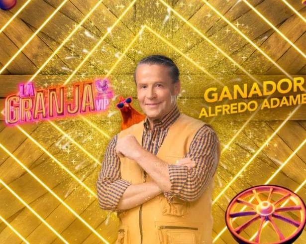 Alfredo Adame celebra su triunfo en la gala final de La Granja VIP 2025, donde se convirtió en el primer ganador del reality tras diez semanas de competencia.