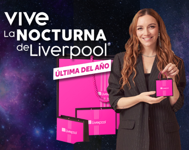 La Nocturna de Liverpool se realizará del 5 al 7 de noviembre de 2025 con descuentos, meses sin intereses y pago diferido en categorías como electrónica, moda, muebles, línea blanca y más, tanto en sucursales como en plataformas digitales.