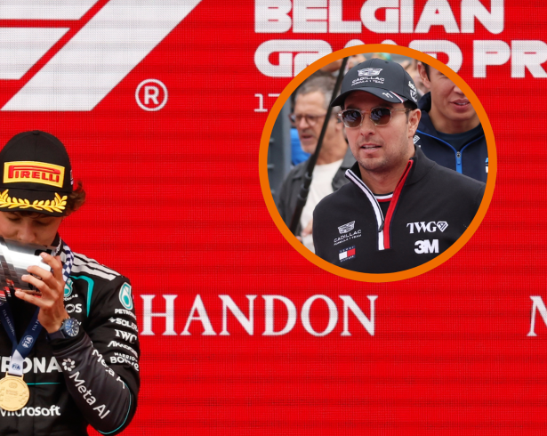 ¿Qué pasó con Checo Pérez? El mexicano abandona en Bélgica y Antonelli se lleva la victoria