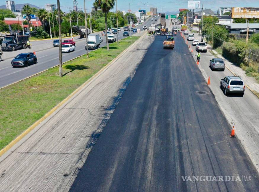 $!Los trabajos de repavimentación en el bulevar Venustiano Carranza son clave para la movilidad en Saltillo.