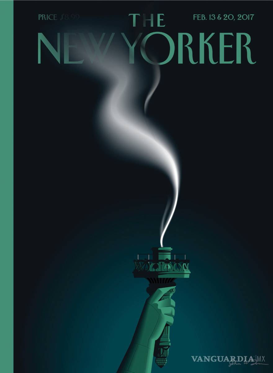 $!Por Trump, The New Yorker 'apaga' la antorcha de la Estatua de la Libertad