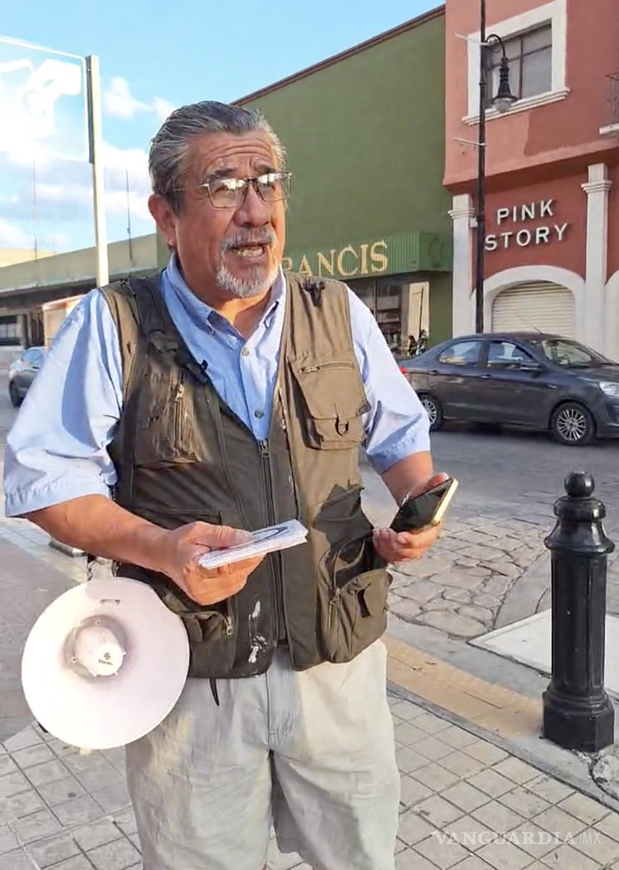 $!Marco Hernández, representante de Transporte Digno Saltillo, llamó a la ciudadanía a reapropiarse del espacio público y caminar como una forma de exigir vialidades más seguras.