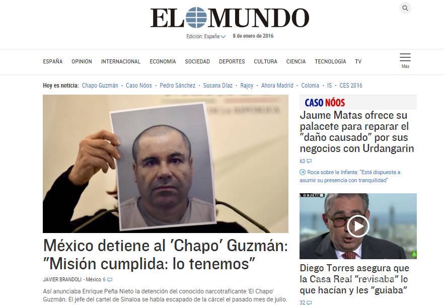 $!Medios internacionales destacan recaptura de El Chapo