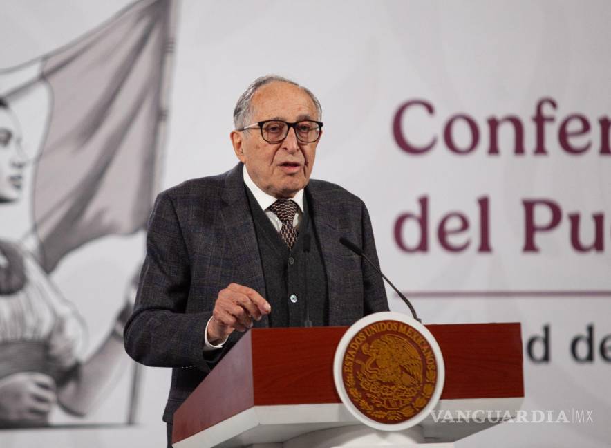 $!David Kershenobich Stalnikowitz, secretario de Salud durante conferencia matutina en Palacio Nacional.