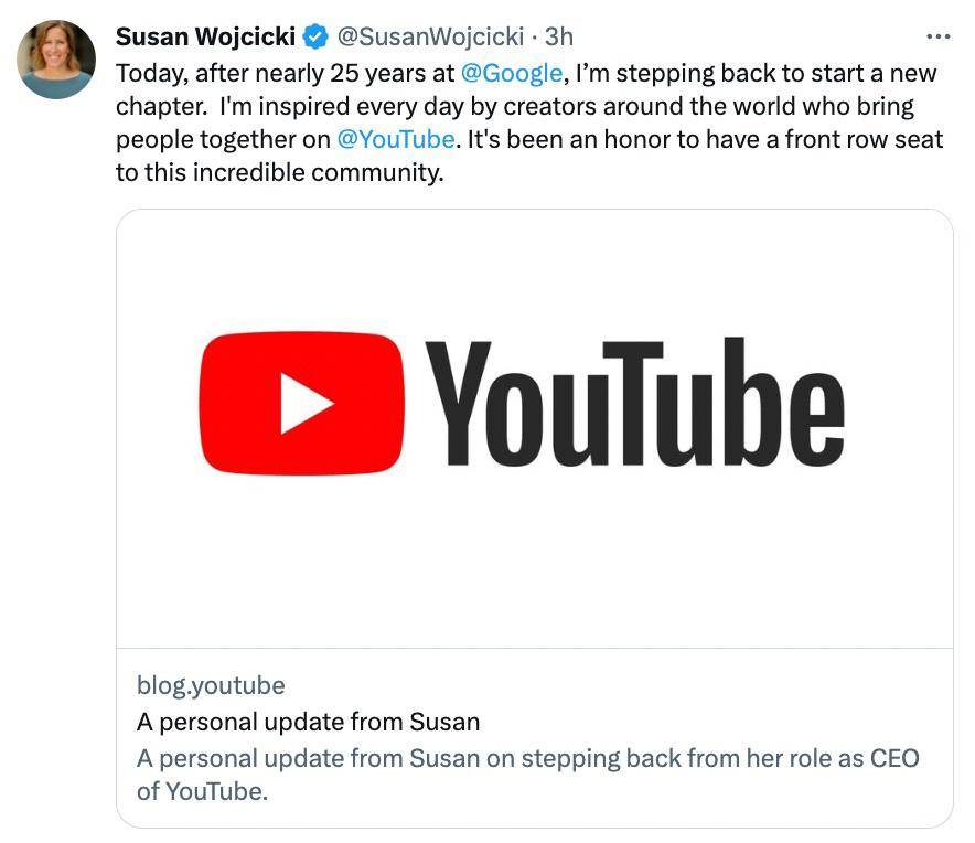 $!CEO de YouTube deja el cargo, tras casi 10 años