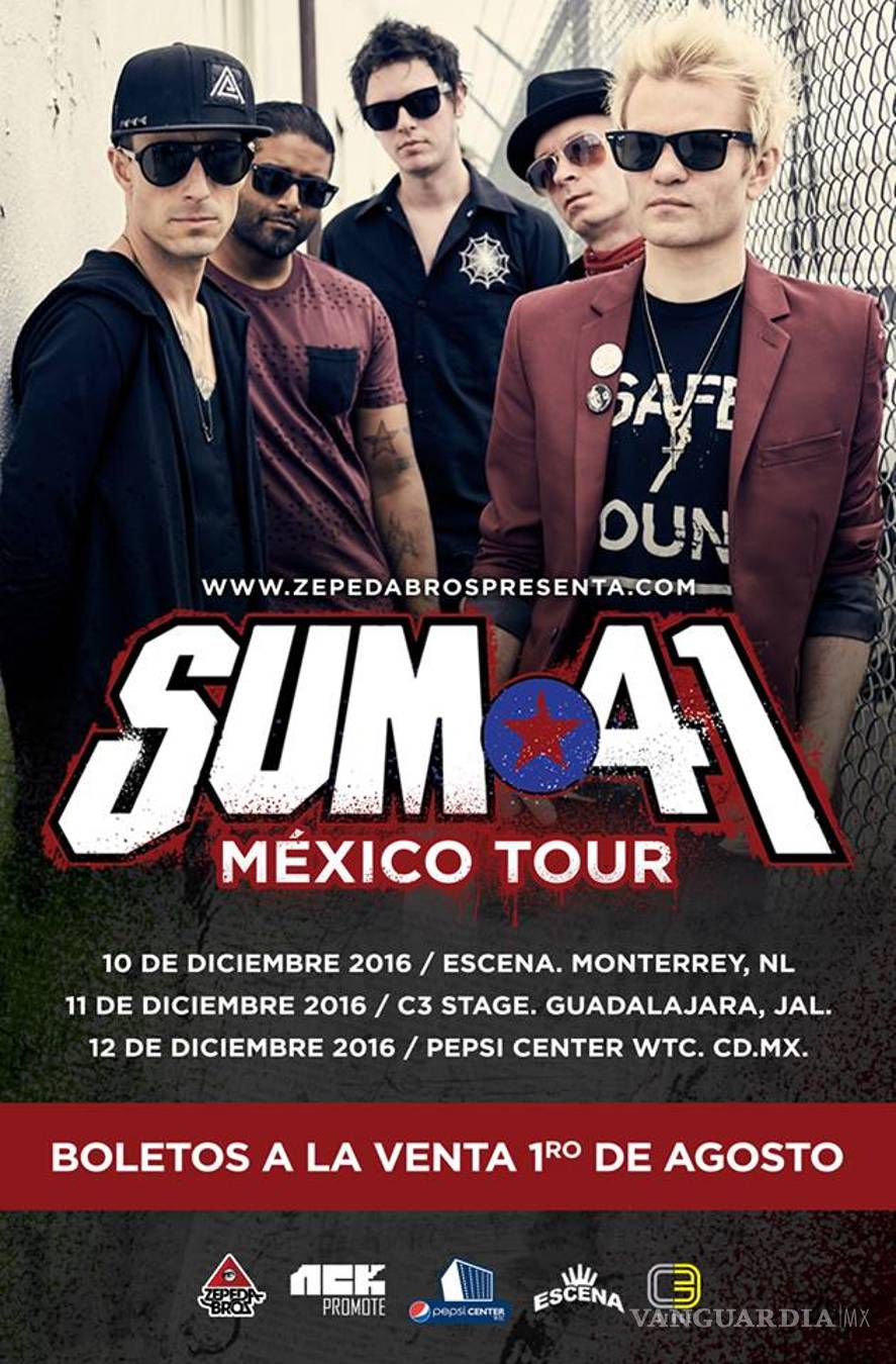 $!Sum 41 llega por primera vez a México