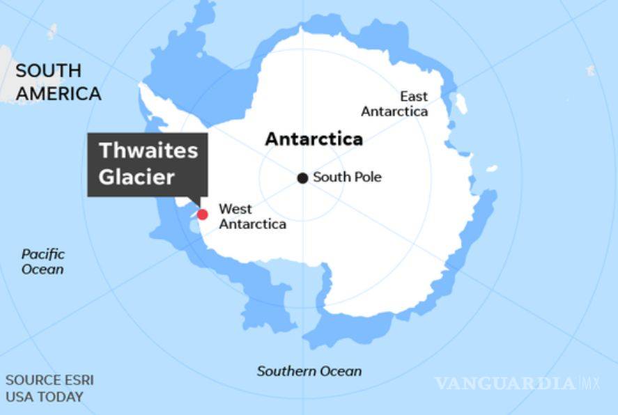 $!Uno de los glaciares más grandes de la Antártida tiene un agujero gigante… ¿Qué pasaría si colapsara?