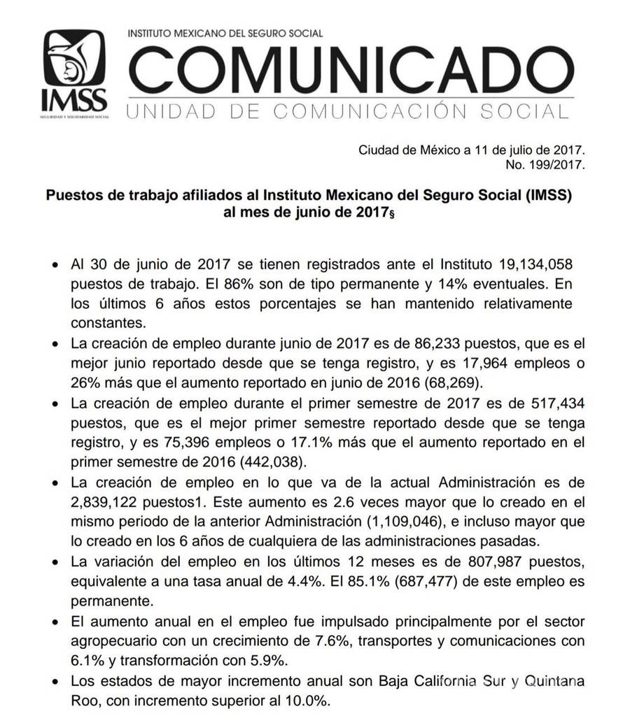 $!Peña Nieto dice que aumentó el empleo