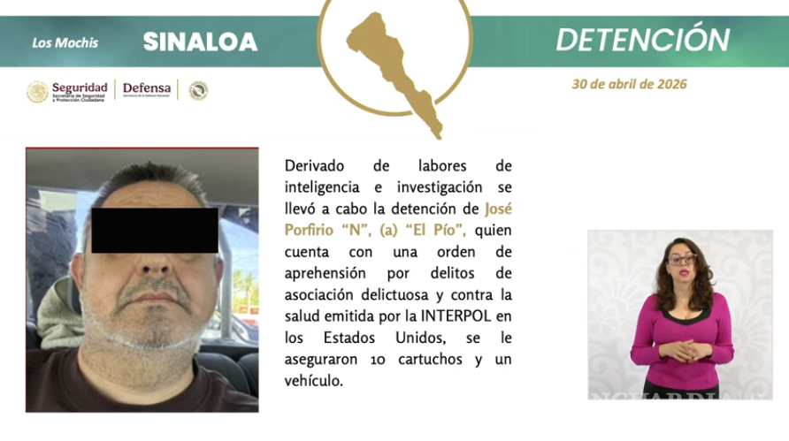 $!Omar García Harfuch confirma captura de “El Pío” en Los Mochis; era buscado por Estados Unidos