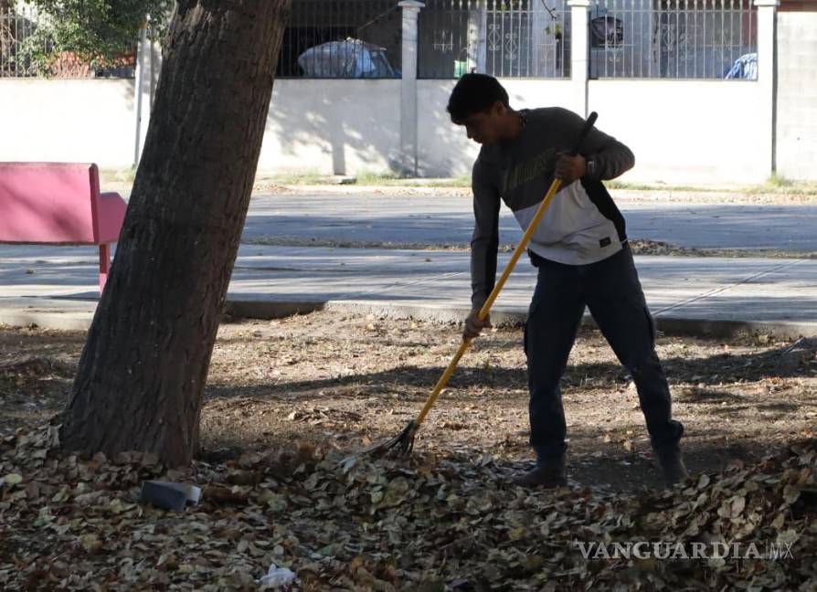 $!Cuadrillas municipales llevaron a cabo trabajos de mantenimiento en áreas verdes del Parque Recreativo Los Ojitos, en la colonia República Poniente.