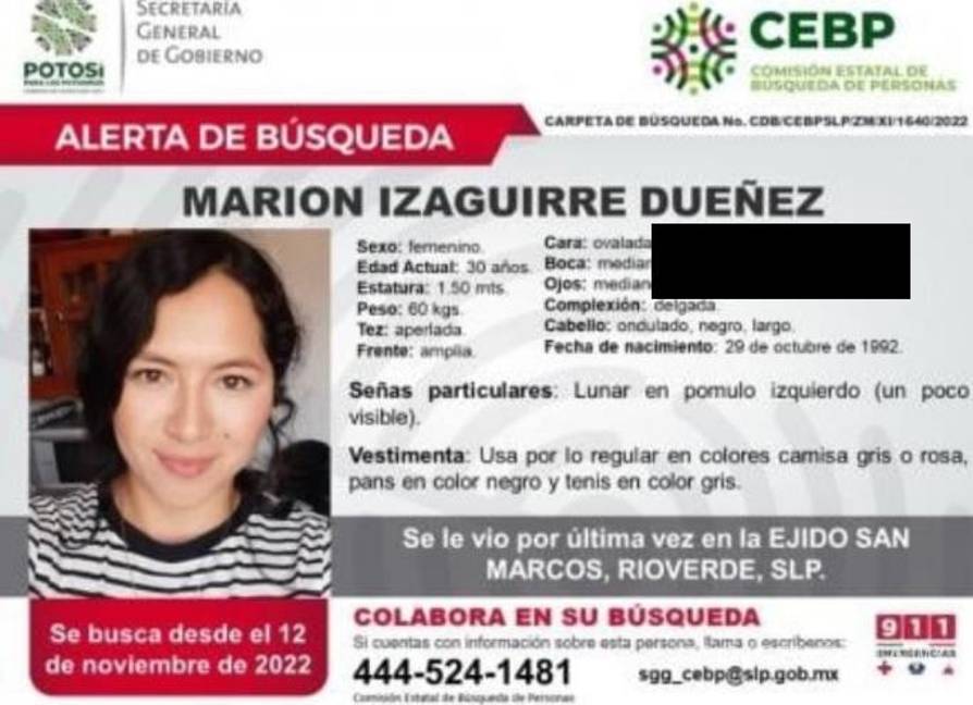 $!Marion, otra víctima de feminicidio en SLP; salió a correr y la encontraron sin vida