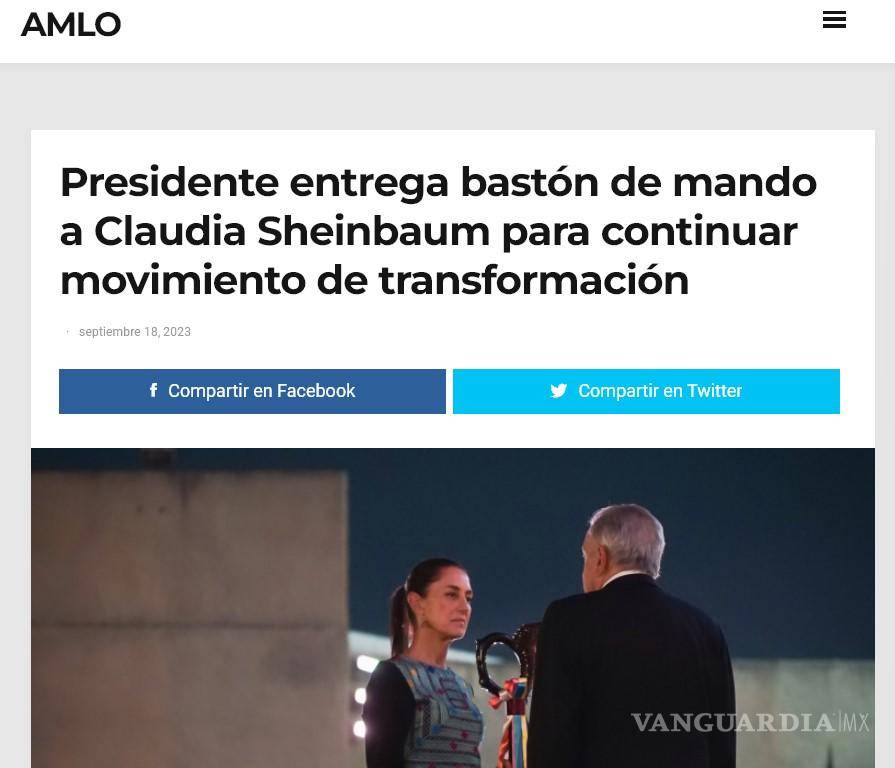 $!El boletín informativo del evento aparece aún en la página del presidente Andrés Manuel López Obrador | Foto: Presidencia