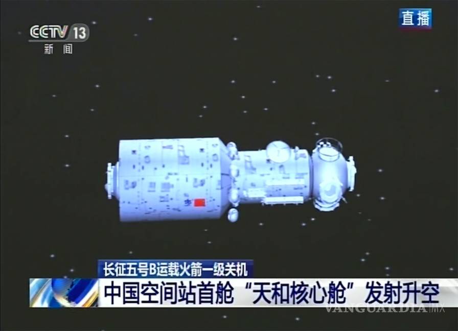 $!China lanza su primer módulo para construir su estación espacial permanente
